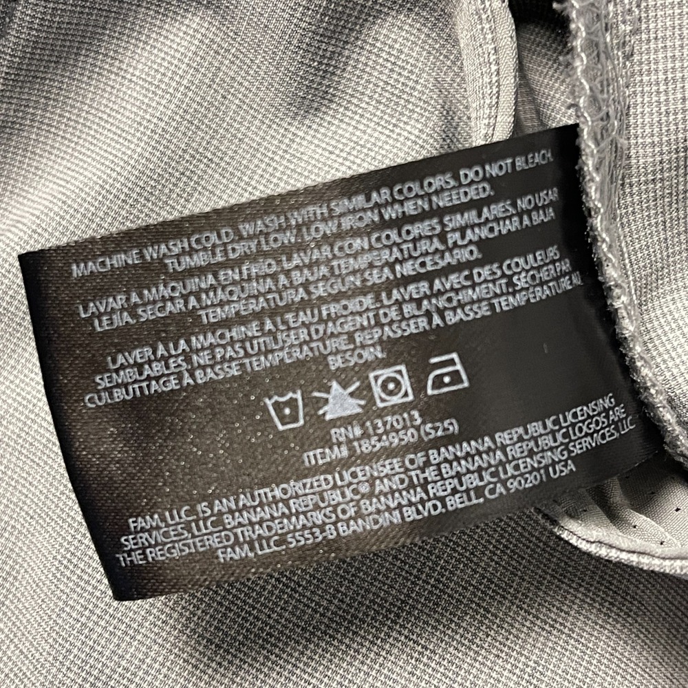 Banana Republic Shorts Mens 40 Gray Stretch Elastic Waist Flat Front Casual - Picture 10 of 12